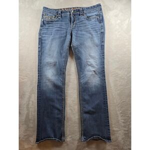 Rock Revival Jeans Womens 32 Blue Denim Vivian Easy Straight *Read